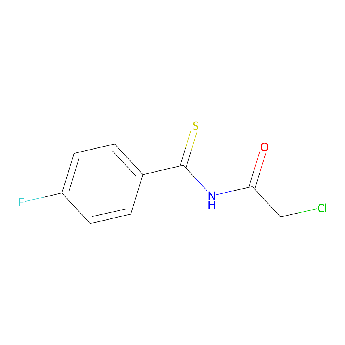 2-chloro-N-(4-fluorobenzenecarbothioyl)acetamide molecular structure, CAS 1311279-68-1