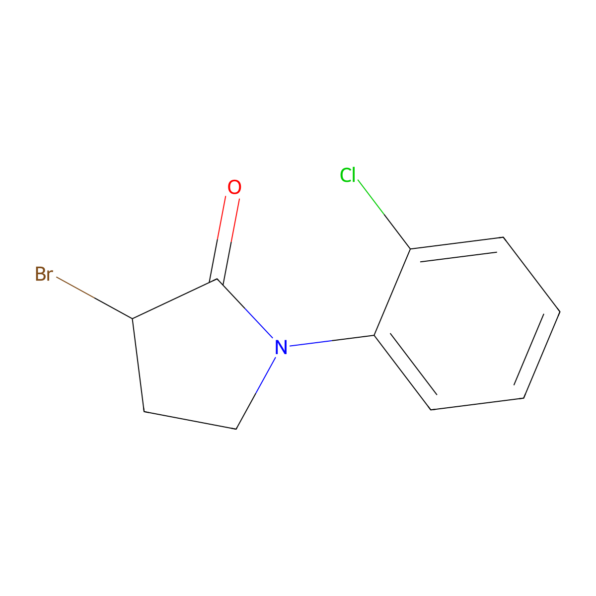3-Bromo-1-(2-chlorophenyl)pyrrolidin-2-one molecular structure, CAS 1311313-53-7