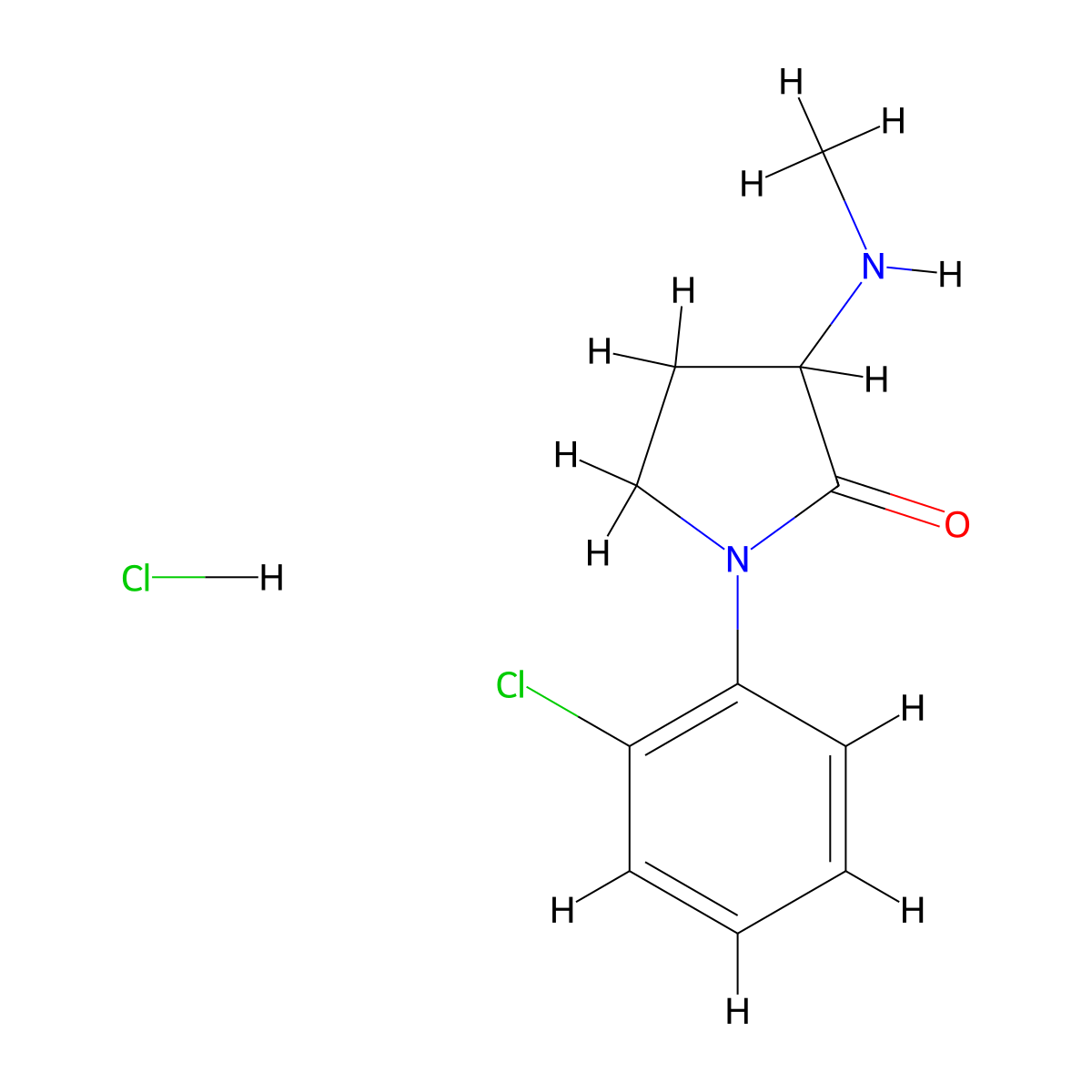 1-(2-Chlorophenyl)-3-(methylamino)pyrrolidin-2-one hydrochloride molecular structure, CAS 1311313-56-0