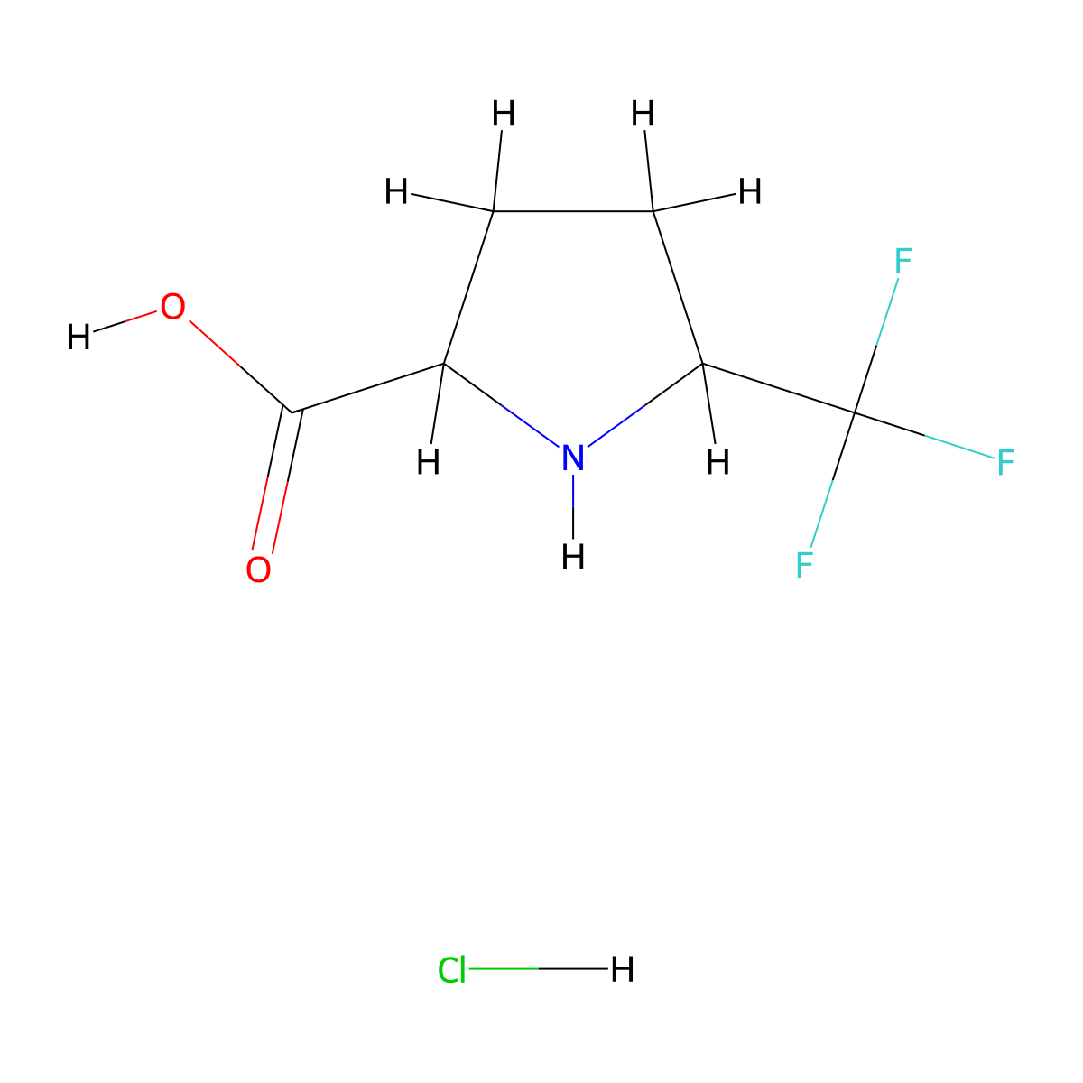 5-(Trifluoromethyl)pyrrolidine-2-carboxylic acid hydrochloride molecular structure, CAS 1311313-72-0