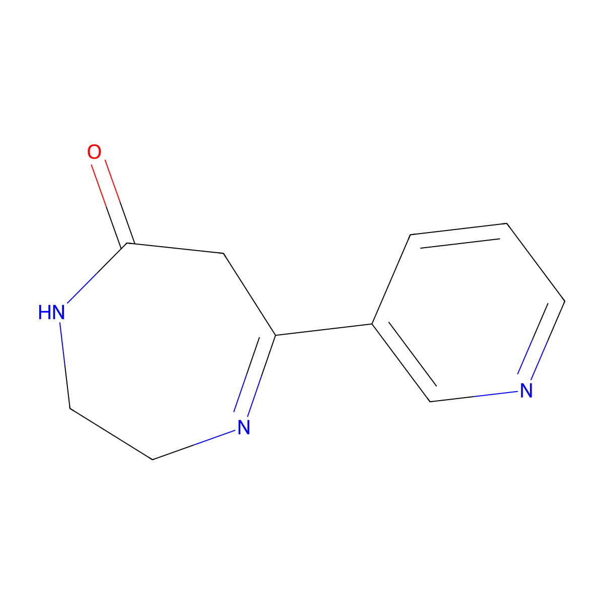 5-(pyridin-3-yl)-2,3,6,7-tetrahydro-1H-1,4-diazepin-7-one molecular structure, CAS 1311313-85-5
