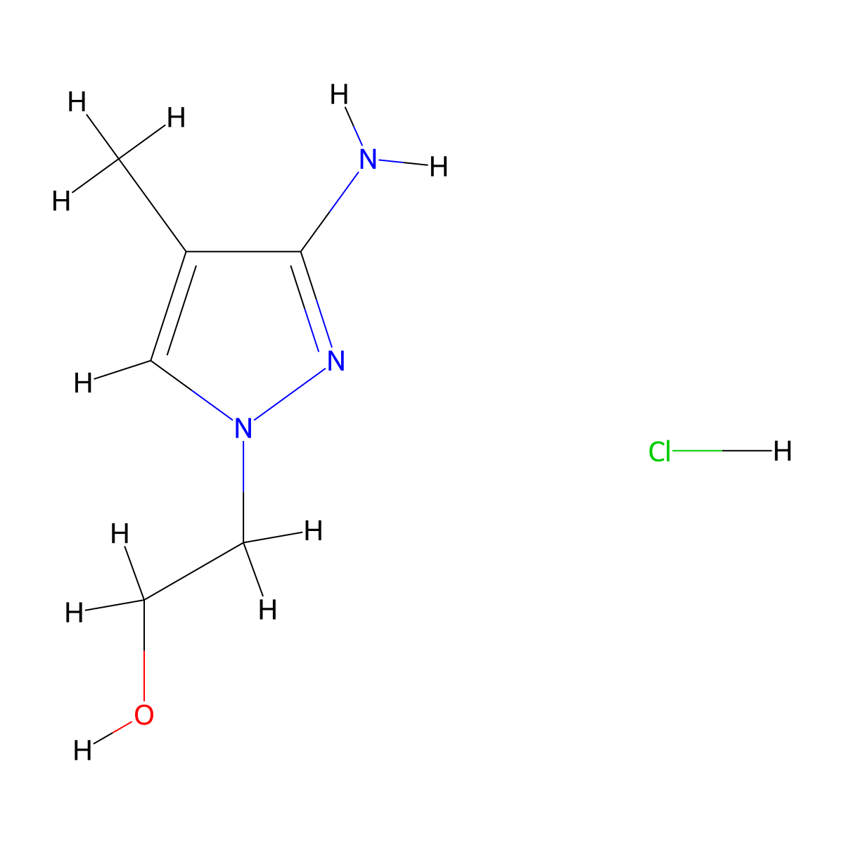 2-(3-amino-4-methyl-1H-pyrazol-1-yl)ethan-1-ol hydrochloride molecular structure, CAS 1311314-01-8