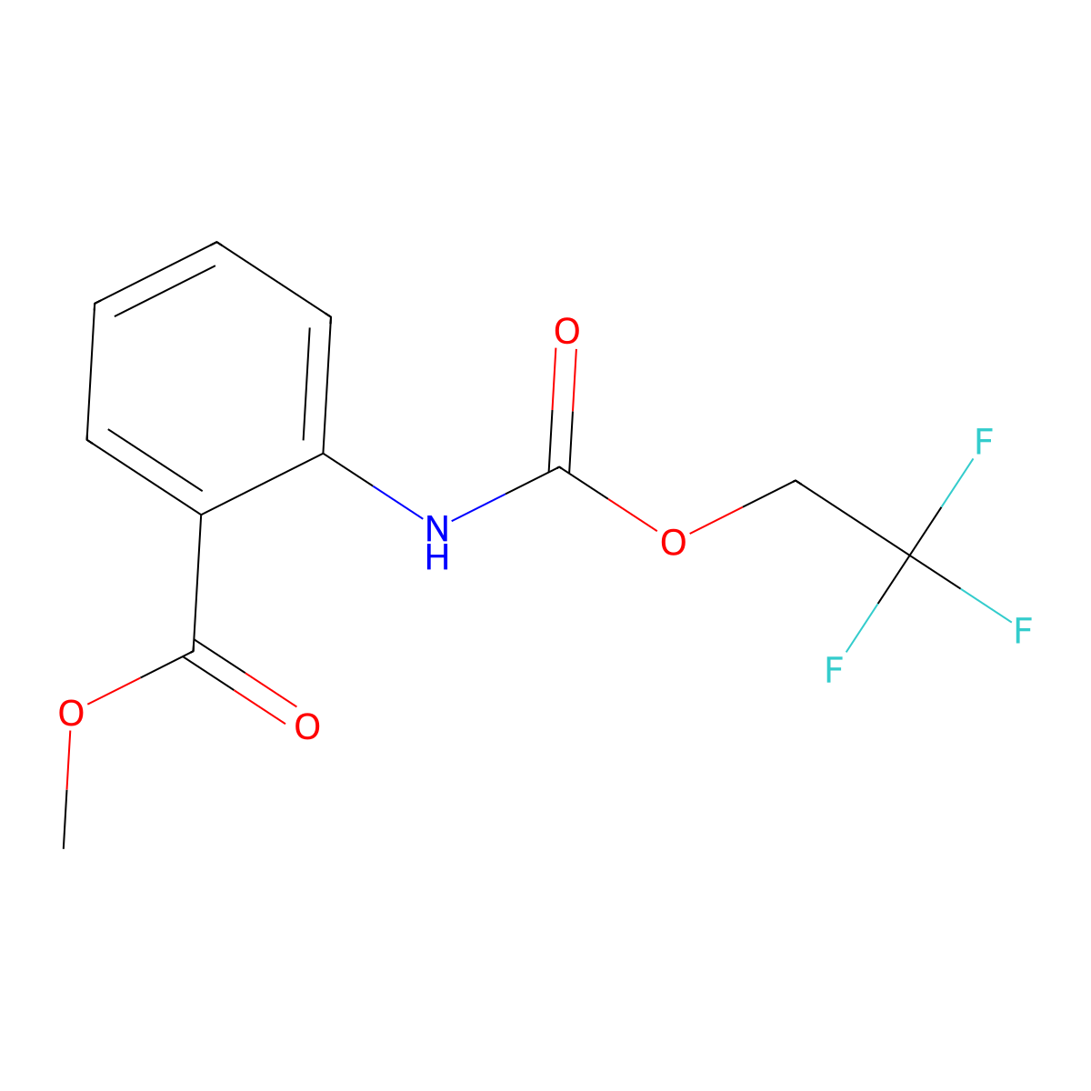 Methyl 2-{[(2,2,2-trifluoroethoxy)carbonyl]amino}benzoate molecular structure, CAS 1311314-02-9