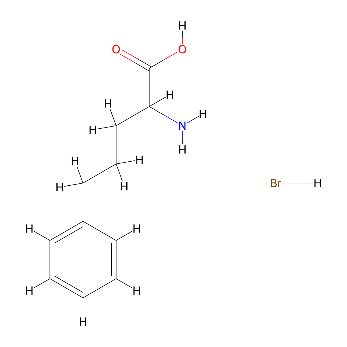 2-Amino-5-phenylpentanoic acid hydrobromide molecular structure, CAS 1311314-03-0
