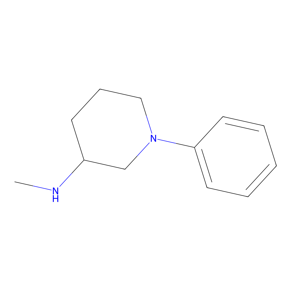 N-methyl-1-phenylpiperidin-3-amine molecular structure, CAS 1311314-08-5