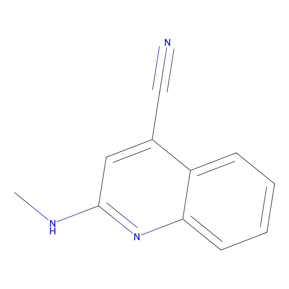 2-(Methylamino)quinoline-4-carbonitrile molecular structure, CAS 1311314-12-1