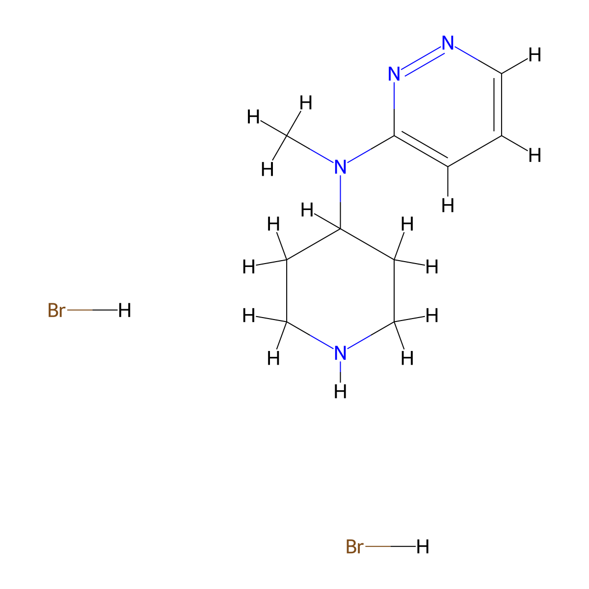 N-methyl-N-(piperidin-4-yl)pyridazin-3-amine dihydrobromide molecular structure, CAS 1311314-15-4