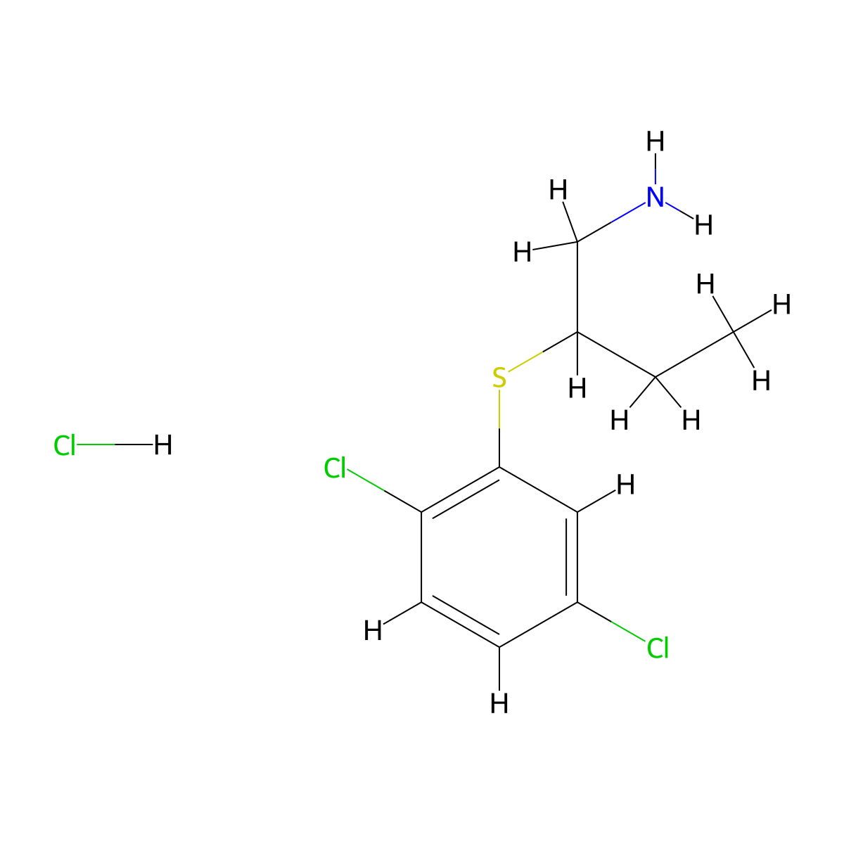 2-[(2,5-Dichlorophenyl)sulfanyl]butan-1-amine hydrochloride molecular structure, CAS 1311314-16-5