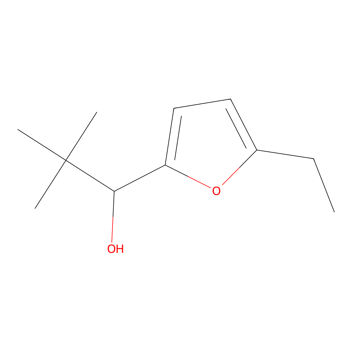 1-(5-Ethylfuran-2-yl)-2,2-dimethylpropan-1-ol molecular structure, CAS 1311314-20-1