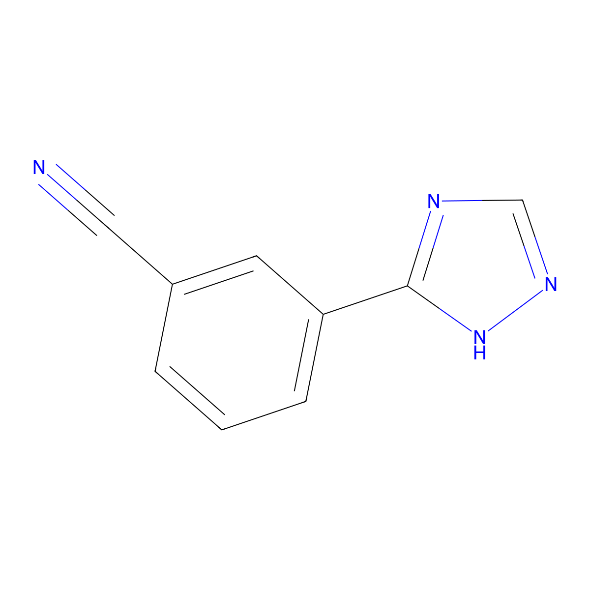 3-(1H-1,2,4-triazol-5-yl)benzonitrile molecular structure, CAS 1311314-27-8