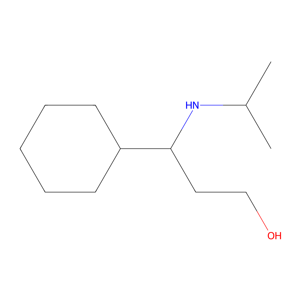 3-Cyclohexyl-3-[(propan-2-yl)amino]propan-1-ol molecular structure, CAS 1311314-28-9