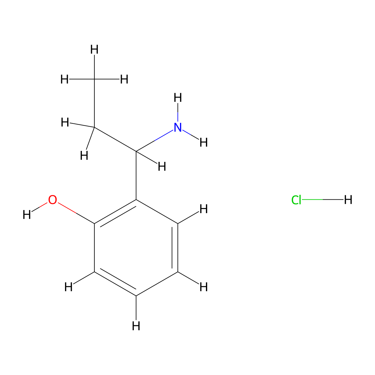 2-(1-Aminopropyl)phenol hydrochloride molecular structure, CAS 1311314-31-4