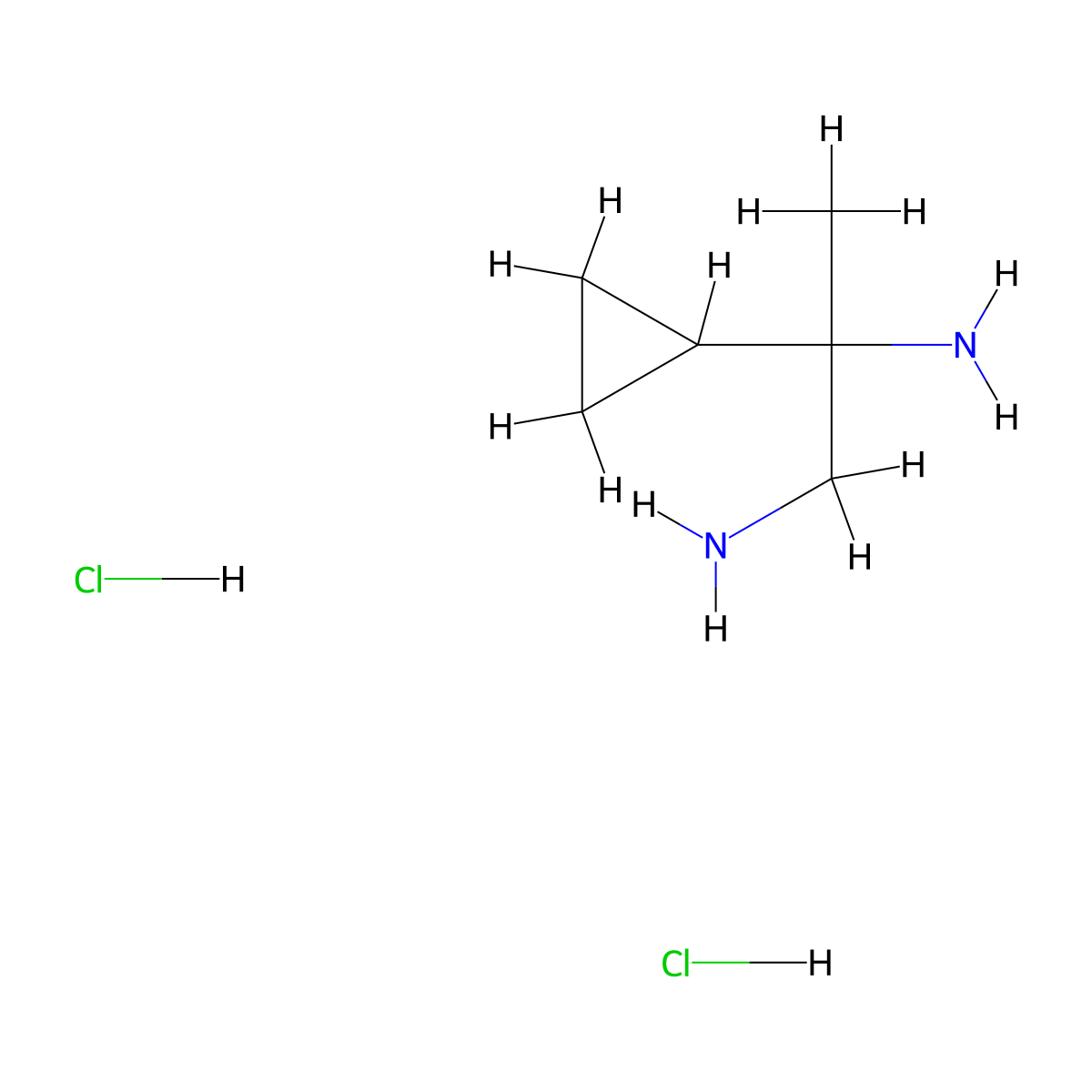 2-Cyclopropylpropane-1,2-diamine dihydrochloride molecular structure, CAS 1311314-35-8