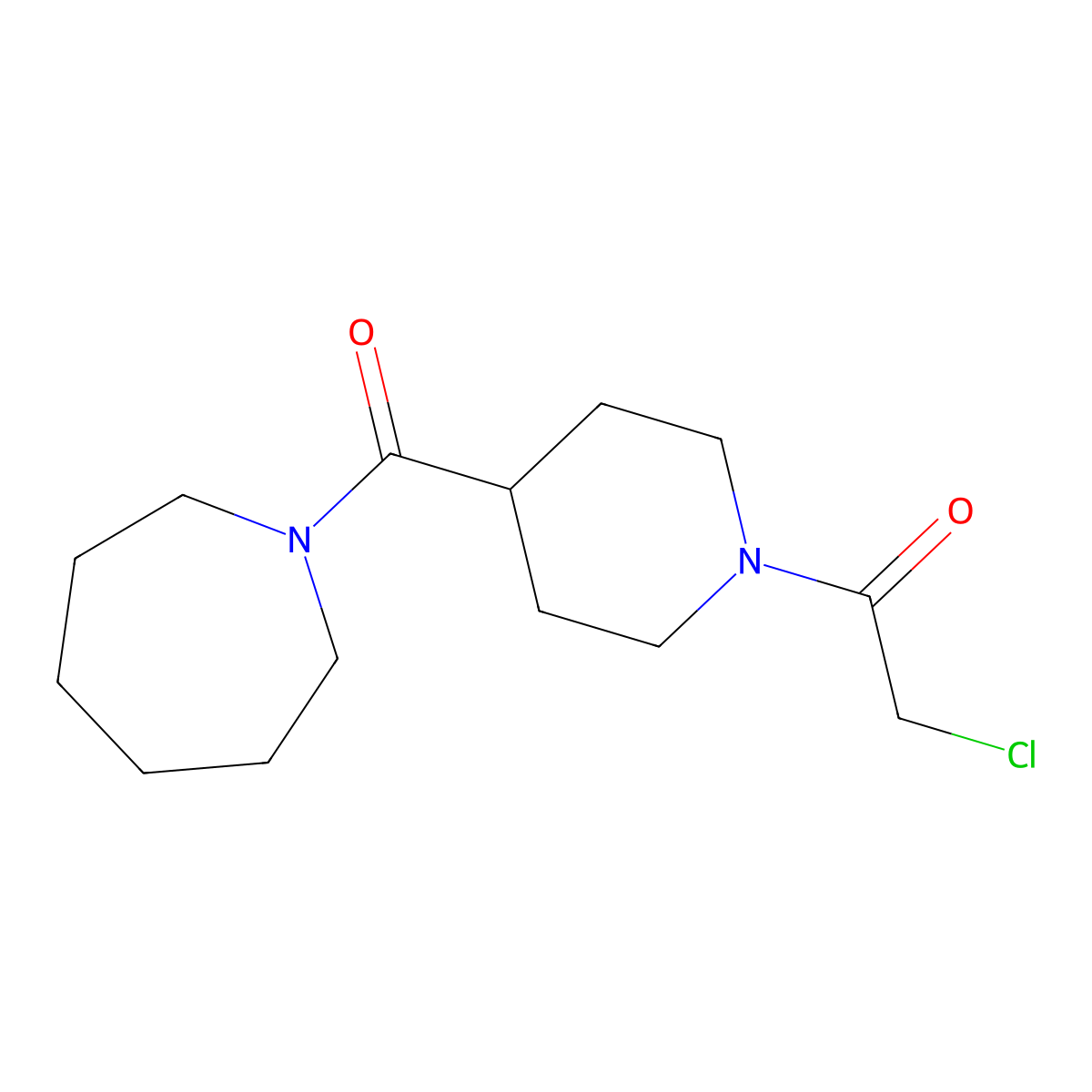 1-(4-(Azepane-1-carbonyl)piperidin-1-yl)-2-chloroethan-1-one molecular structure, CAS 1311314-36-9