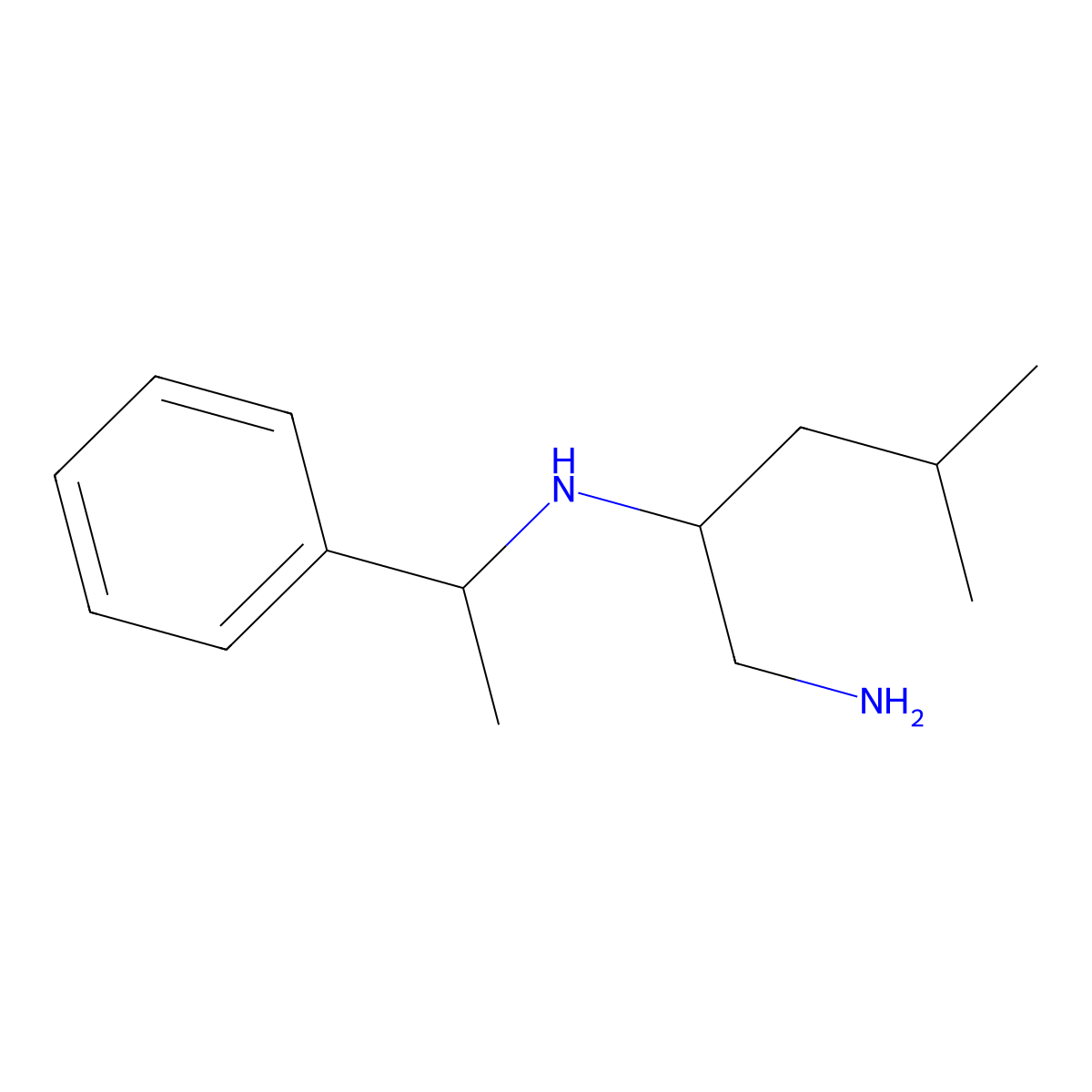 (1-Amino-4-methylpentan-2-yl)(1-phenylethyl)amine molecular structure, CAS 1311314-37-0