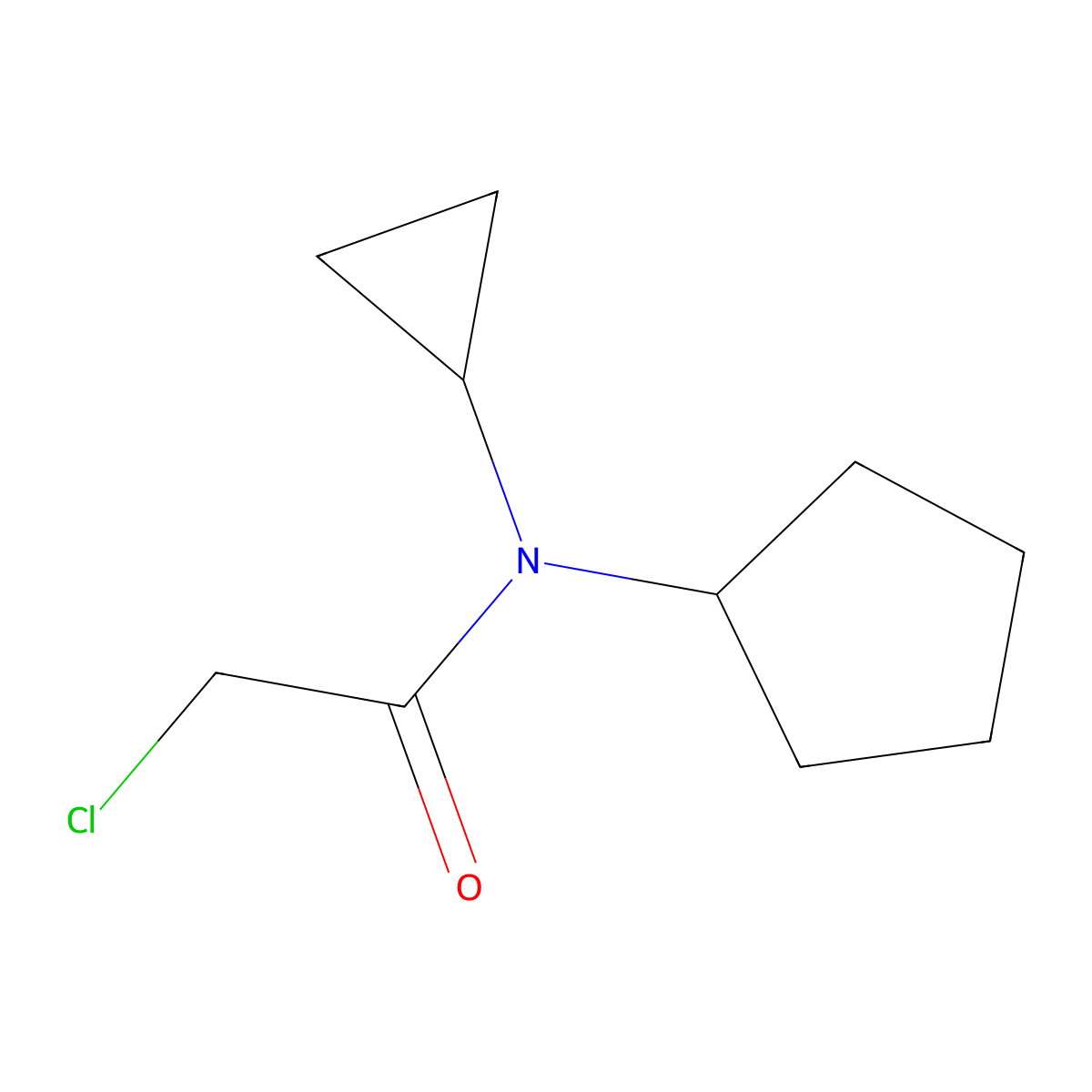 2-chloro-N-cyclopentyl-N-cyclopropylacetamide molecular structure, CAS 1311314-40-5