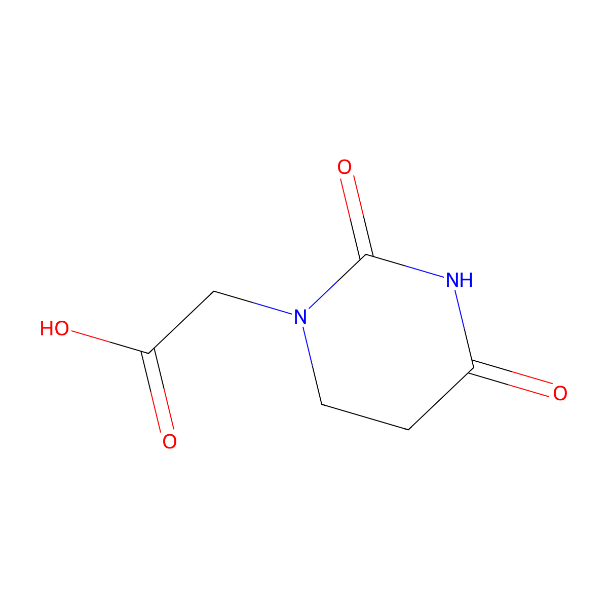 2-(2,4-Dioxo-1,3-diazinan-1-yl)acetic acid molecular structure, CAS 1311314-41-6