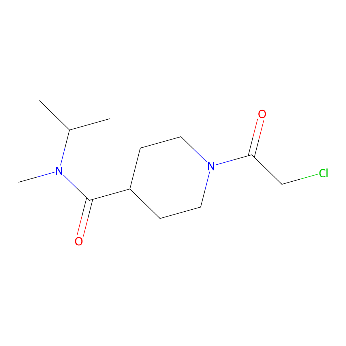 1-(2-chloroacetyl)-N-methyl-N-(propan-2-yl)piperidine-4-carboxamide molecular structure, CAS 1311314-48-3