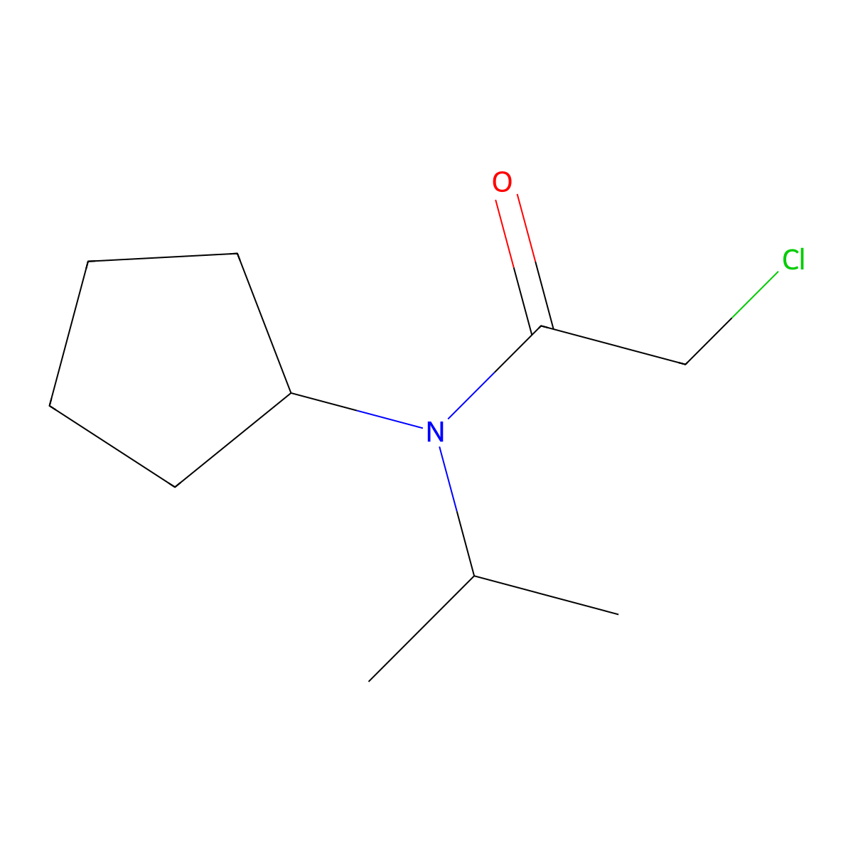 2-chloro-N-cyclopentyl-N-(propan-2-yl)acetamide molecular structure, CAS 1311314-61-0