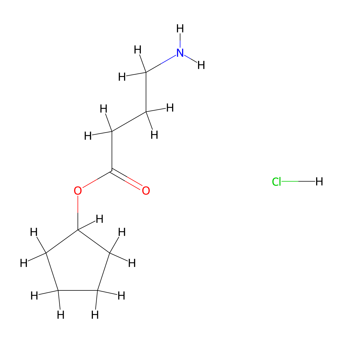 Cyclopentyl 4-aminobutanoate hydrochloride molecular structure, CAS 1311314-76-7