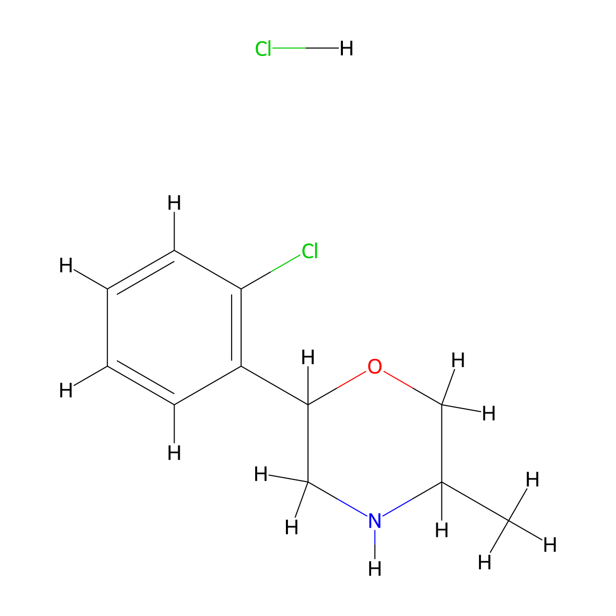 2-(2-Chlorophenyl)-5-methylmorpholine hydrochloride molecular structure, CAS 1311314-98-3