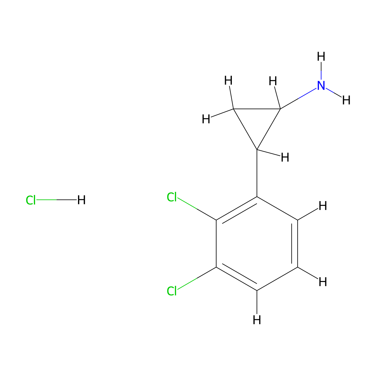 2-(2,3-Dichlorophenyl)cyclopropan-1-amine hydrochloride molecular structure, CAS 1311314-99-4