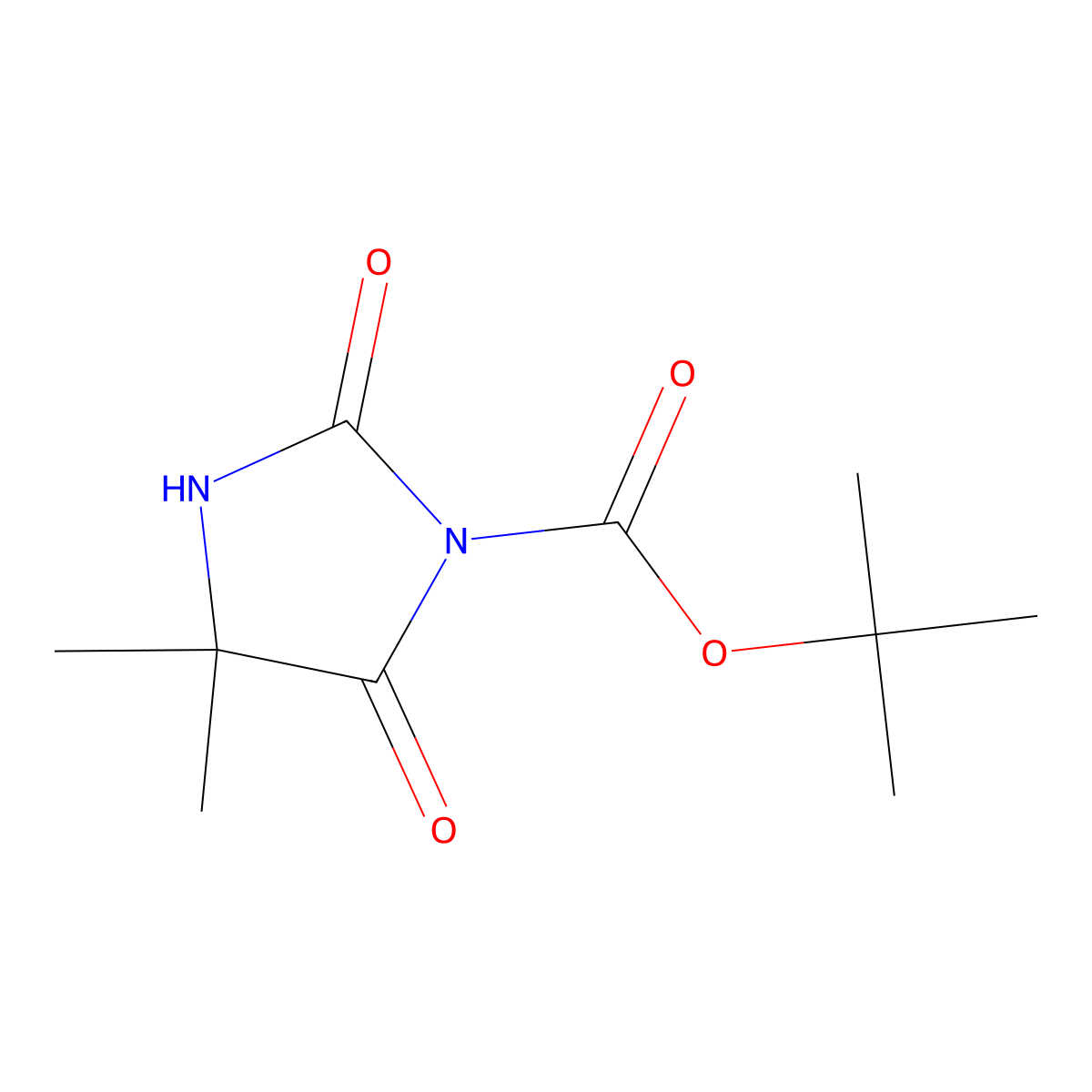 Tert-butyl 4,4-dimethyl-2,5-dioxoimidazolidine-1-carboxylate molecular structure, CAS 1311315-08-8