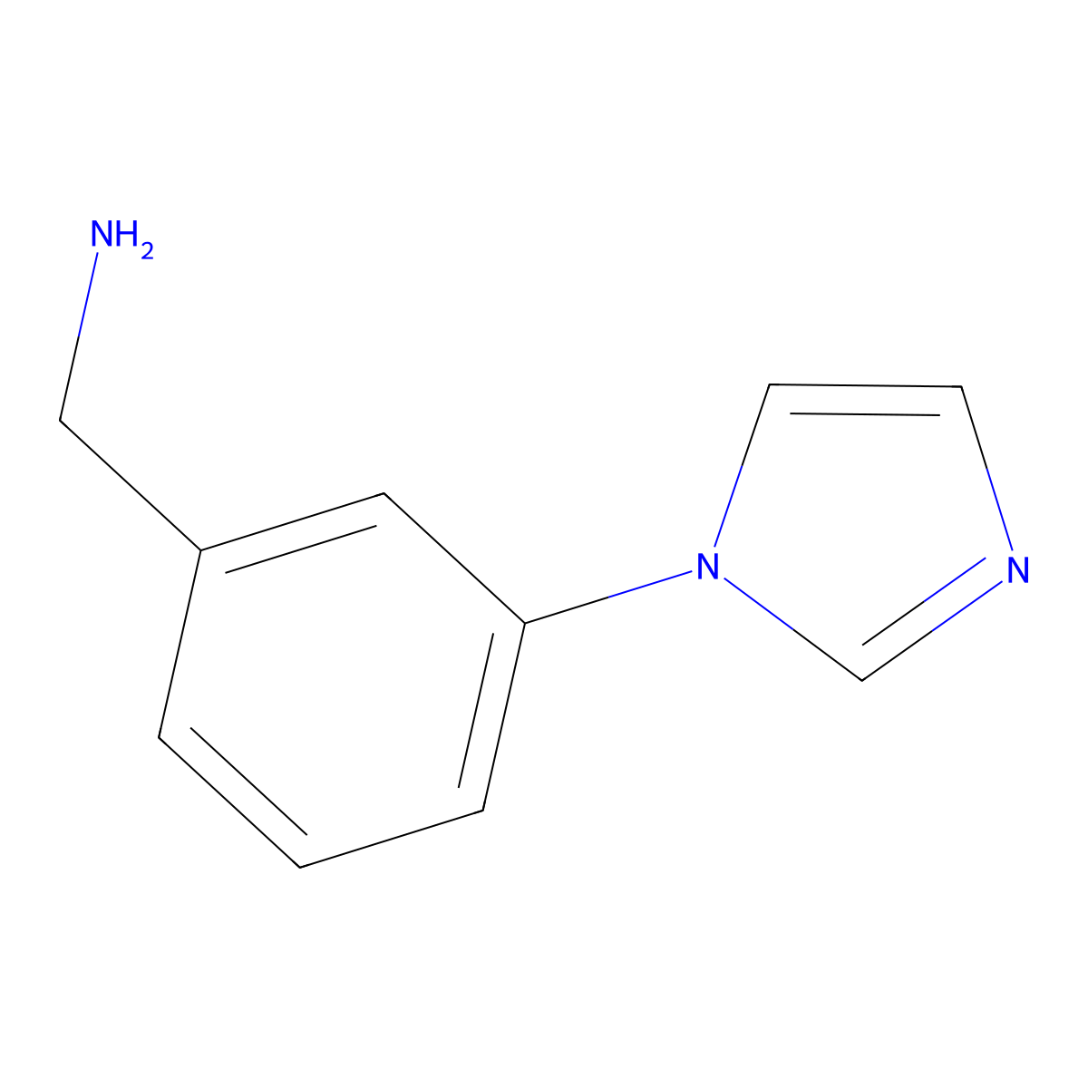 (3-(1H-imidazol-1-yl)phenyl)methanamine molecular structure, CAS 1311315-11-3