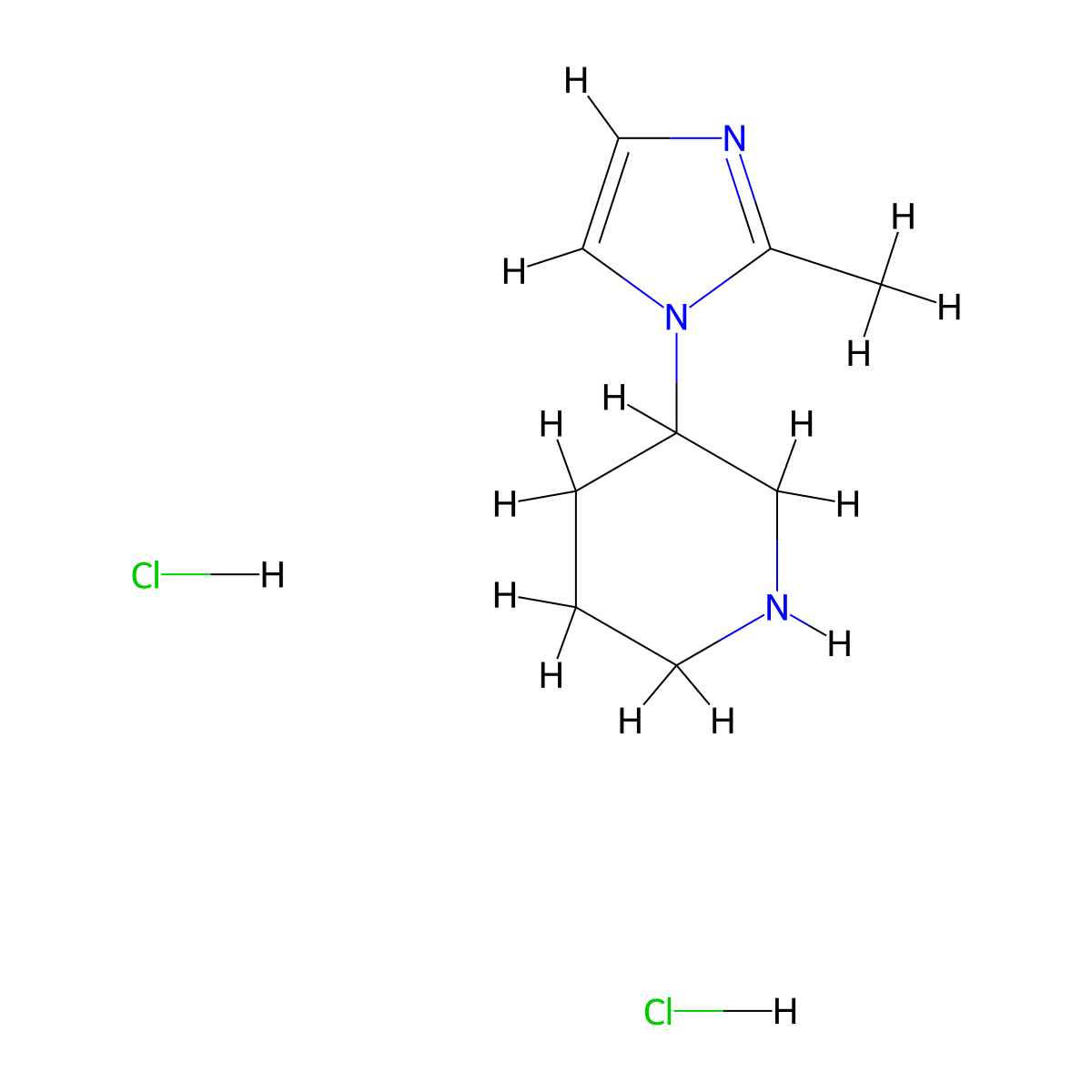 3-(2-methyl-1H-imidazol-1-yl)piperidine dihydrochloride molecular structure, CAS 1311315-28-2