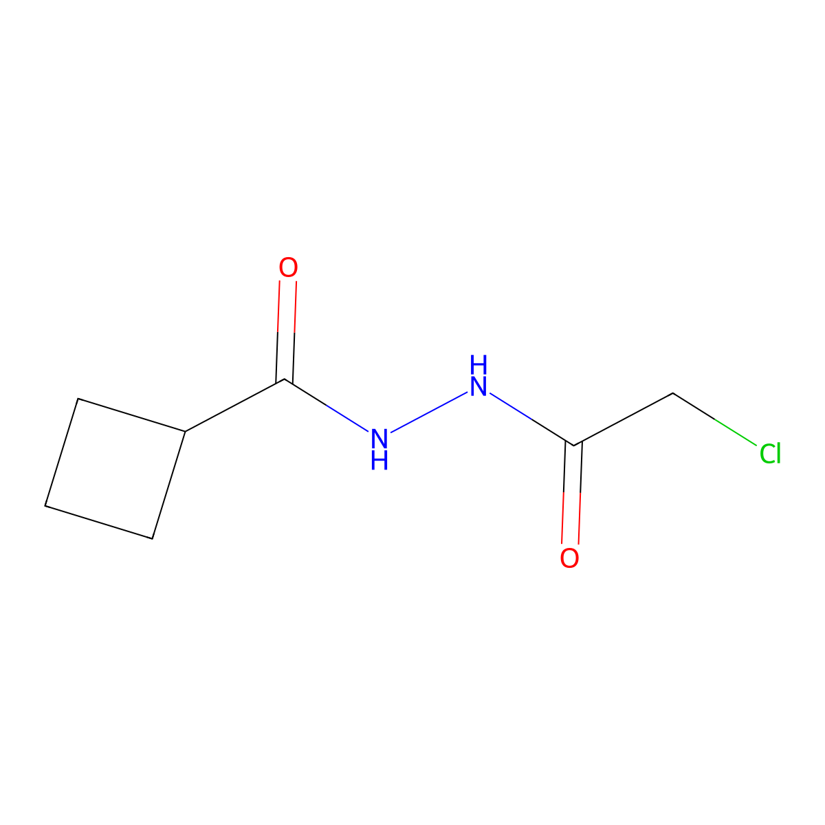 N'-(2-chloroacetyl)cyclobutanecarbohydrazide molecular structure, CAS 1311315-32-8