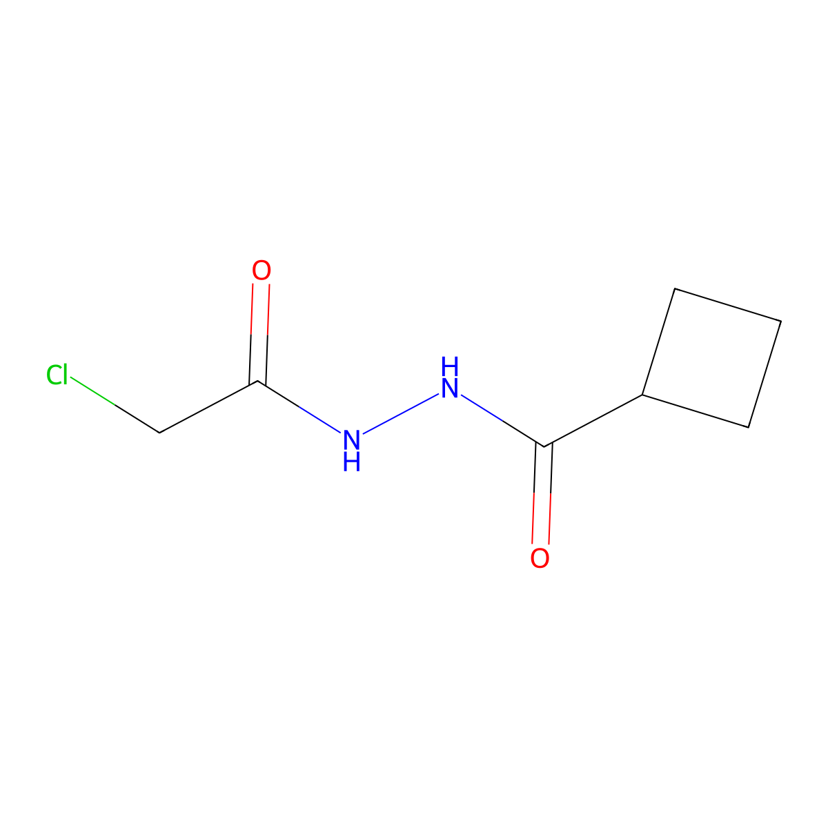 N'-(2-chloroacetyl)cyclobutanecarbohydrazide molecular structure, CAS 1311315-32-8