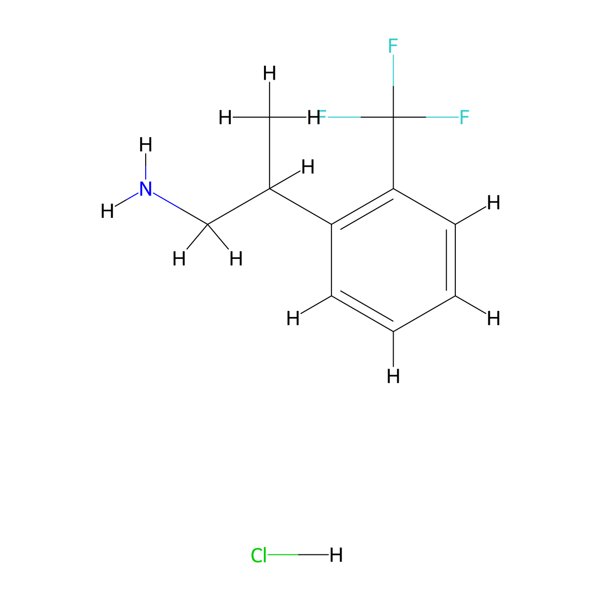 2-[2-(Trifluoromethyl)phenyl]propan-1-amine hydrochloride molecular structure, CAS 1311315-35-1