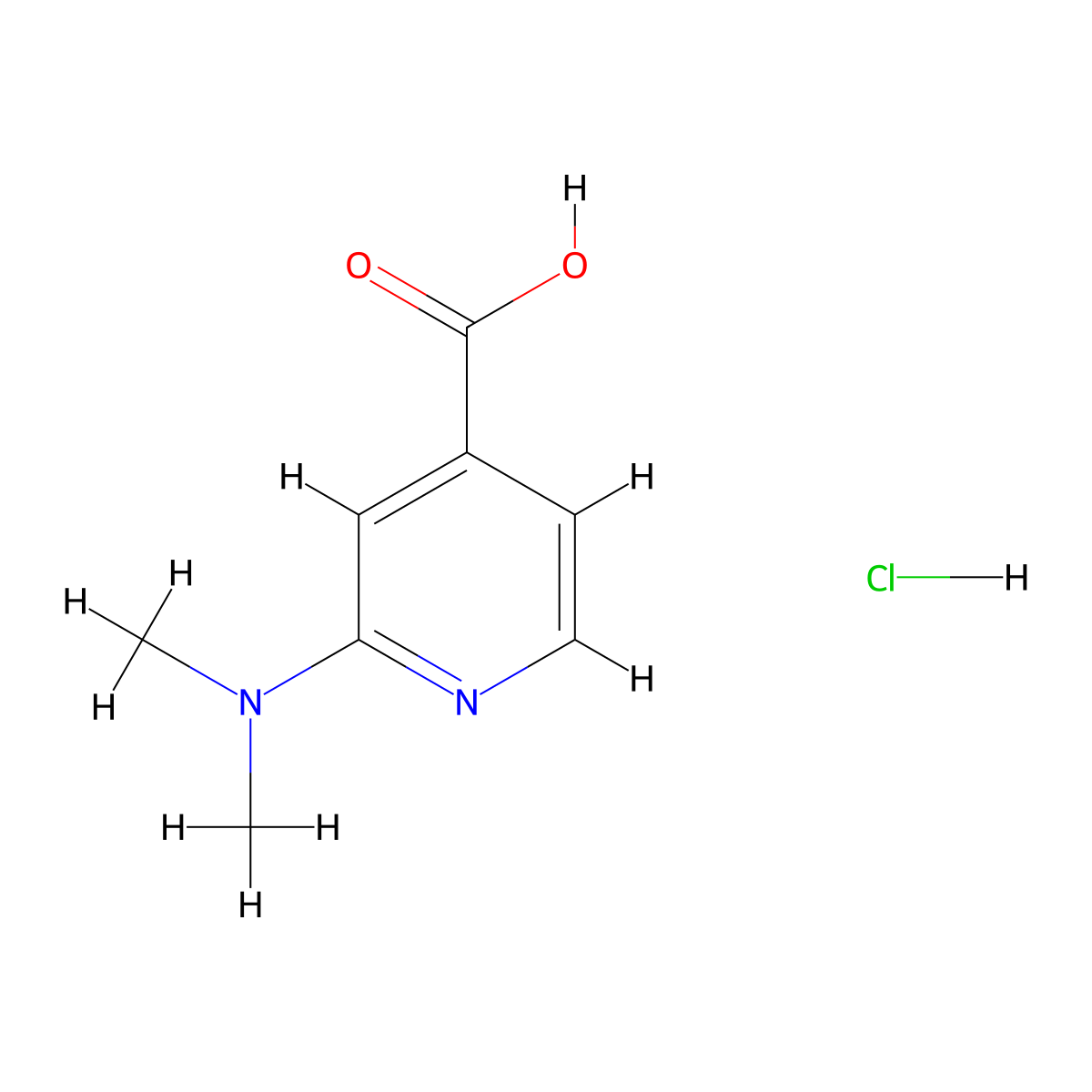 2-(Dimethylamino)pyridine-4-carboxylic acid hydrochloride molecular structure, CAS 1311315-47-5