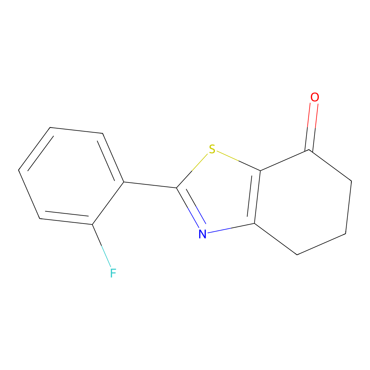 2-(2-Fluorophenyl)-4,5,6,7-tetrahydro-1,3-benzothiazol-7-one molecular structure, CAS 1311315-49-7