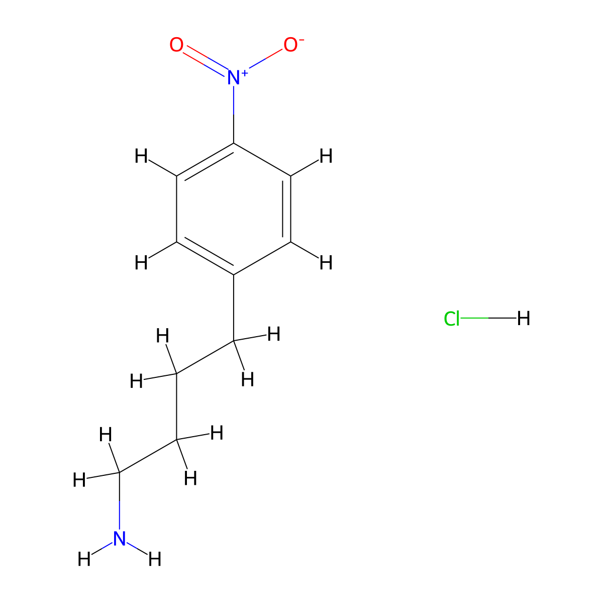 4-(4-Nitrophenyl)butan-1-amine hydrochloride molecular structure, CAS 1311315-51-1
