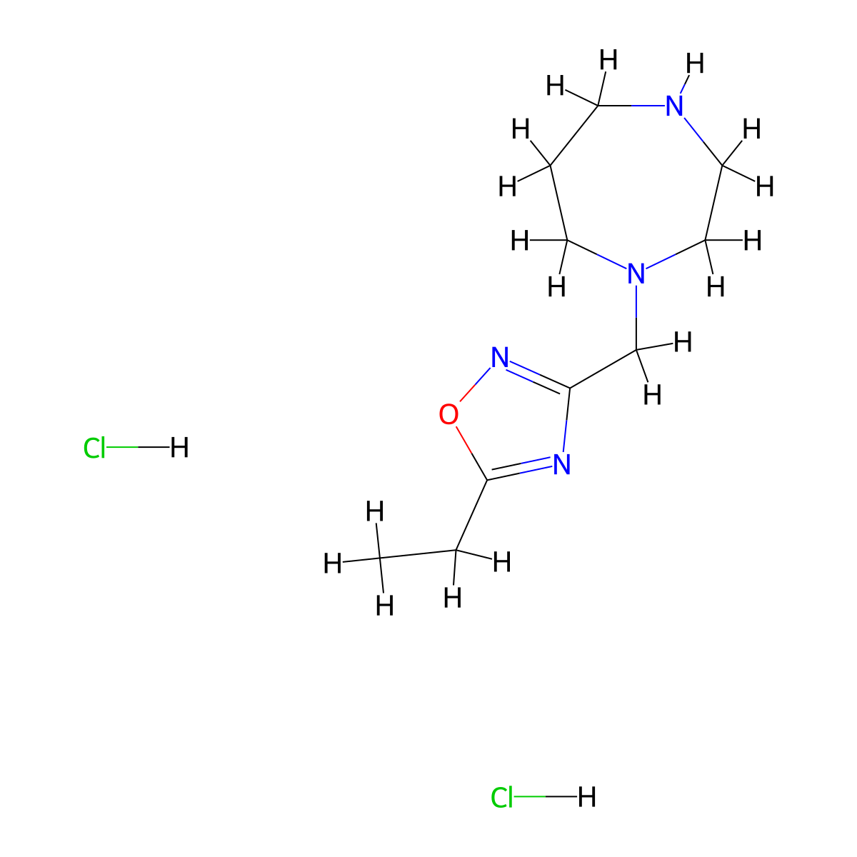1-((5-Ethyl-1,2,4-oxadiazol-3-yl)methyl)-1,4-diazepane dihydrochloride molecular structure, CAS 1311315-52-2