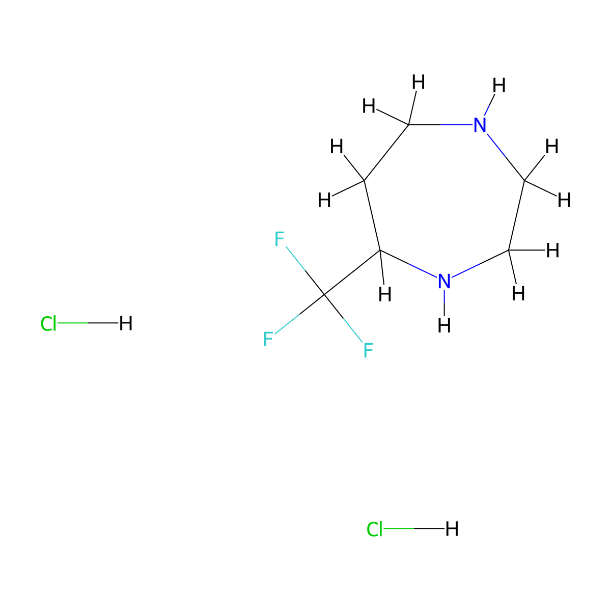 5-(Trifluoromethyl)-1,4-diazepane dihydrochloride molecular structure, CAS 1311315-65-7