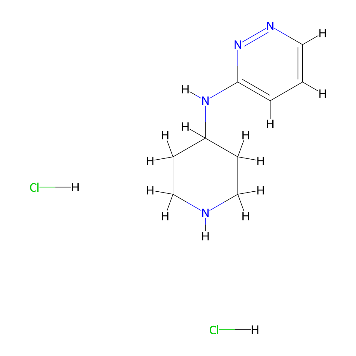 N-(piperidin-4-yl)pyridazin-3-amine dihydrochloride molecular structure, CAS 1311315-74-8