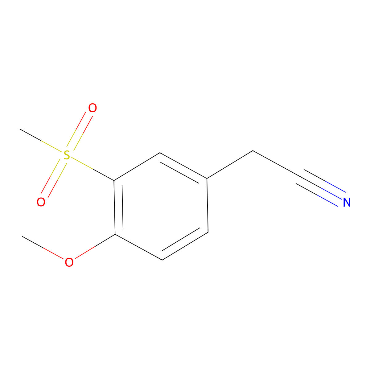 2-(3-Methanesulfonyl-4-methoxyphenyl)acetonitrile molecular structure, CAS 1311315-78-2