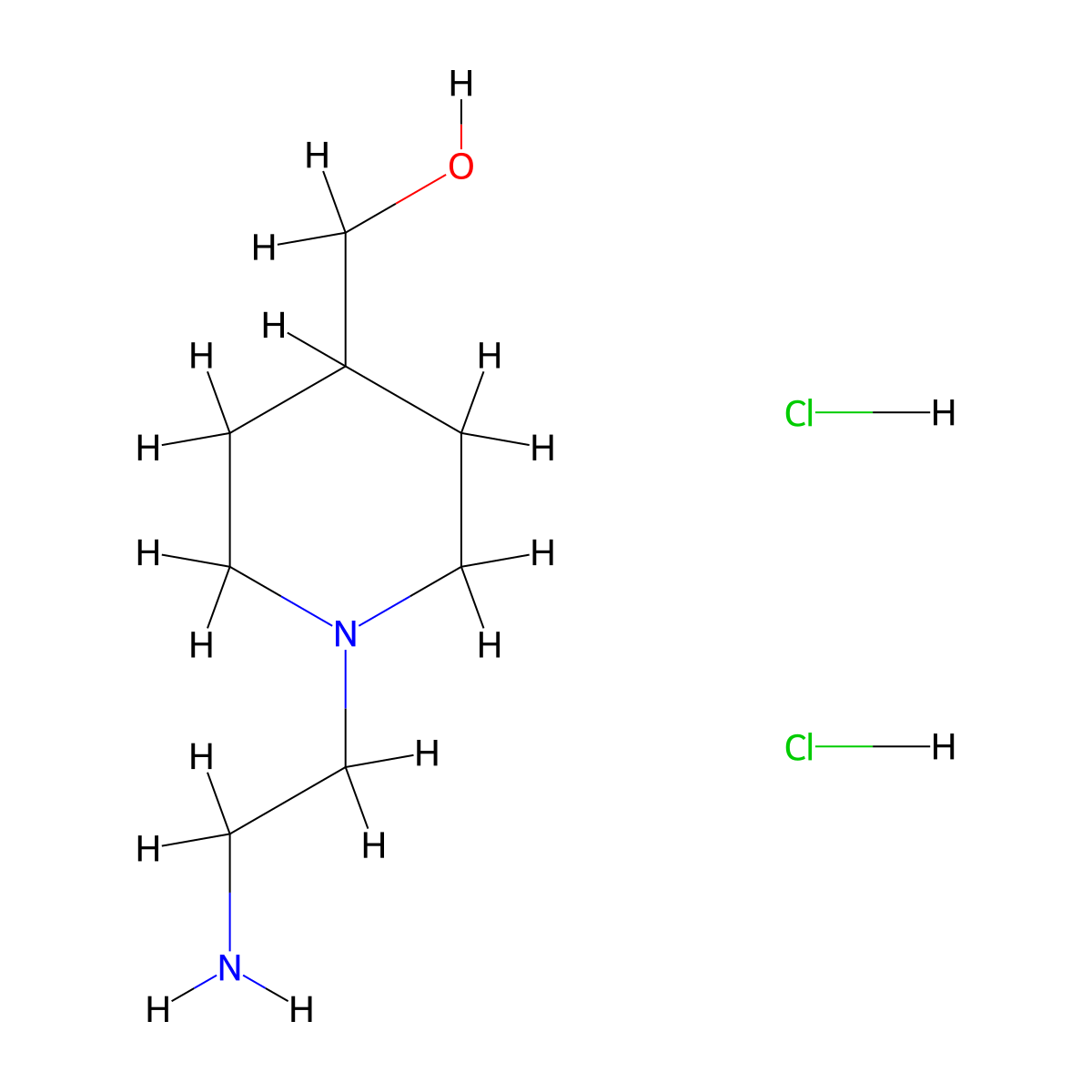 [1-(2-Aminoethyl)piperidin-4-yl]methanol dihydrochloride molecular structure, CAS 1311315-83-9