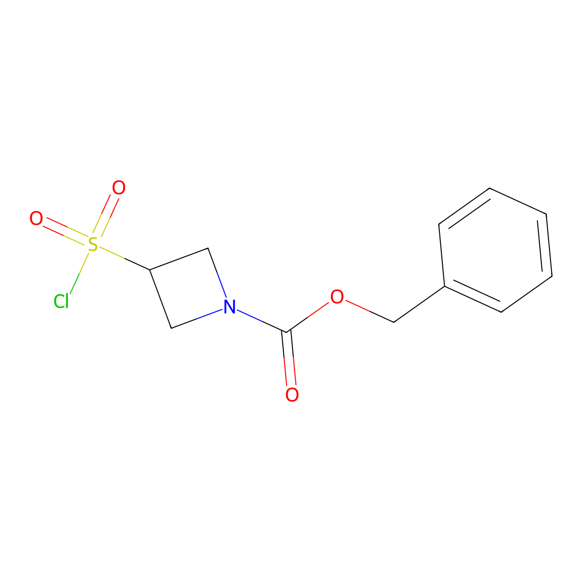 Benzyl 3-(chlorosulfonyl)azetidine-1-carboxylate molecular structure, CAS 1311315-85-1