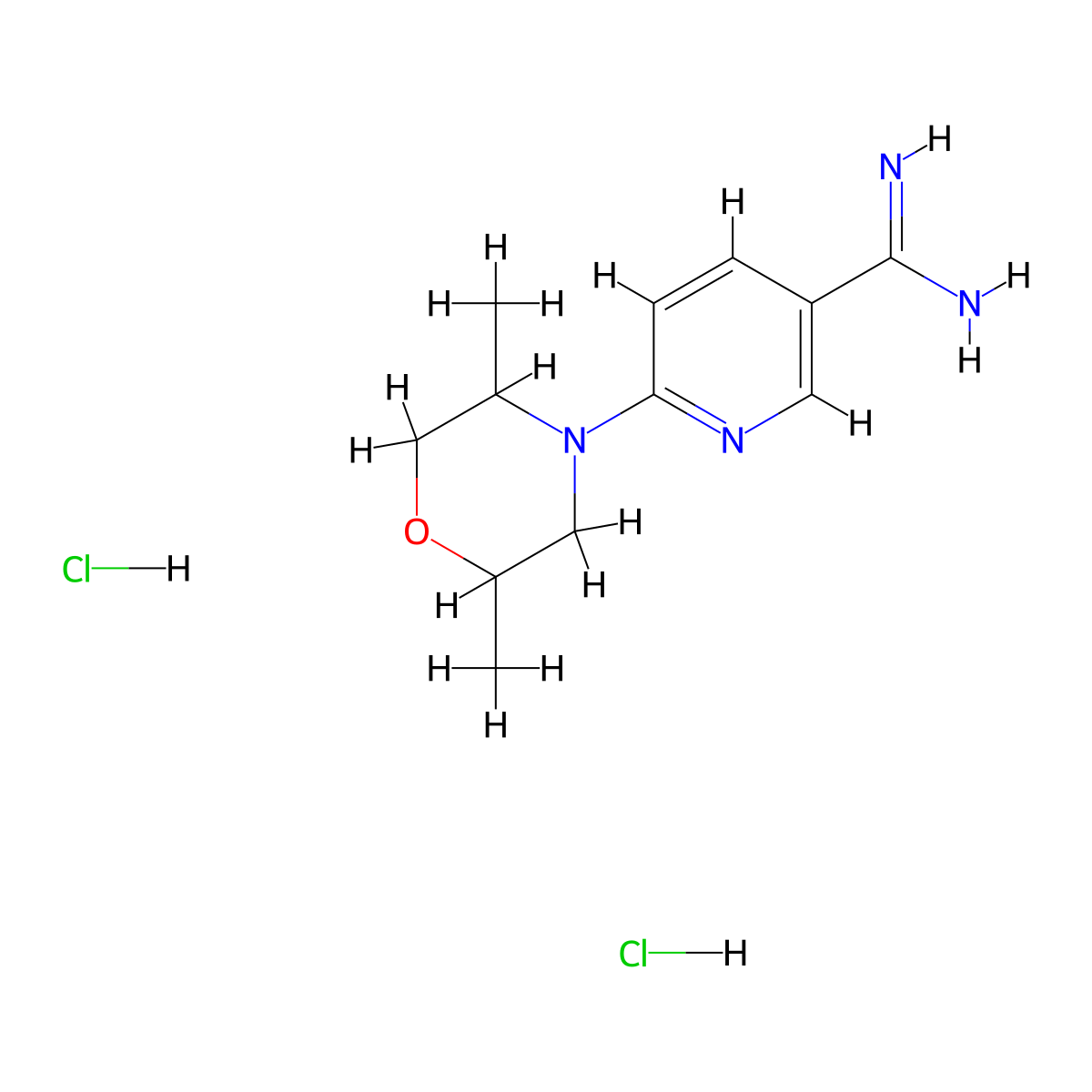 6-(2,5-Dimethylmorpholin-4-yl)pyridine-3-carboximidamide dihydrochloride molecular structure, CAS 1311315-86-2