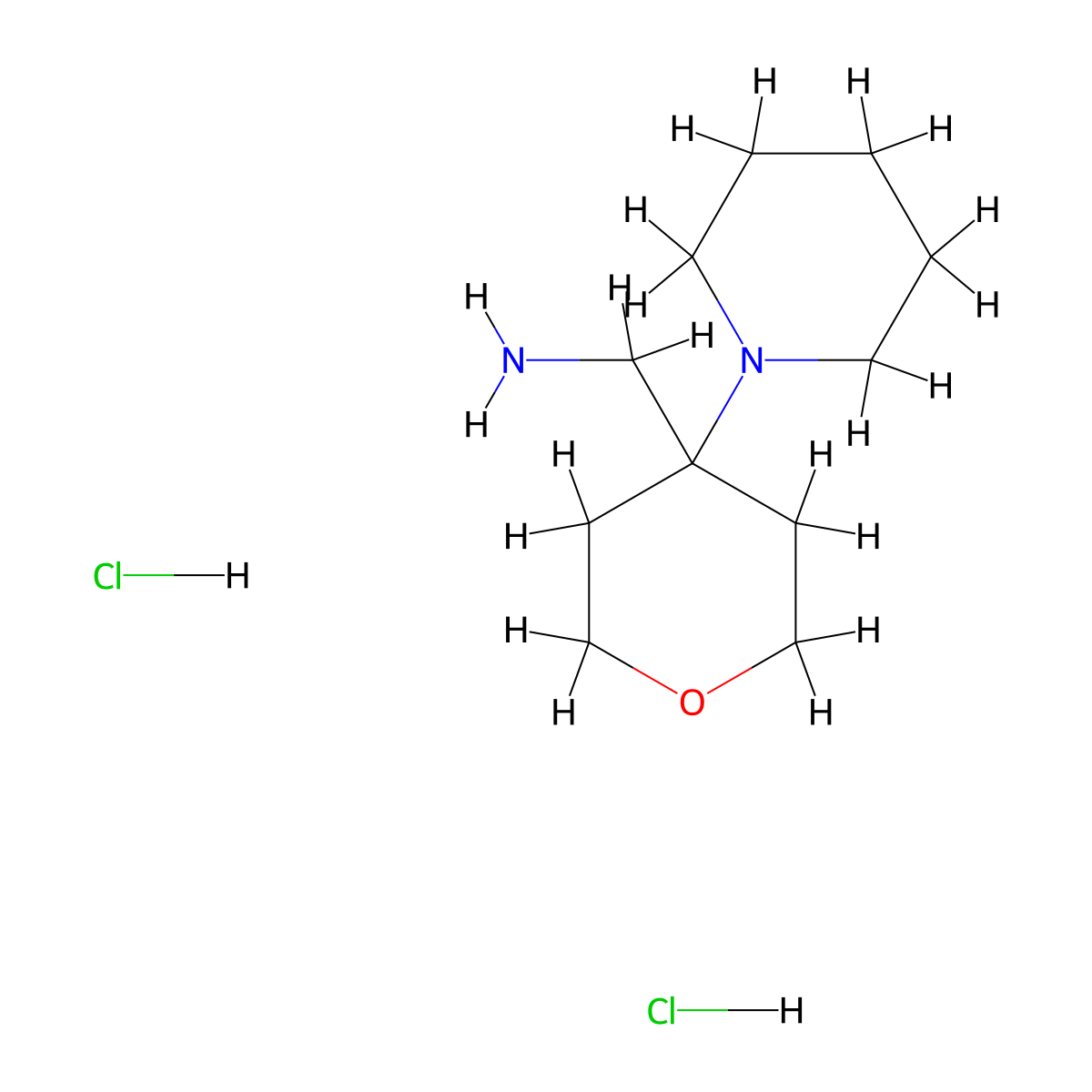 [4-(Piperidin-1-yl)oxan-4-yl]methanamine dihydrochloride molecular structure, CAS 1311315-87-3