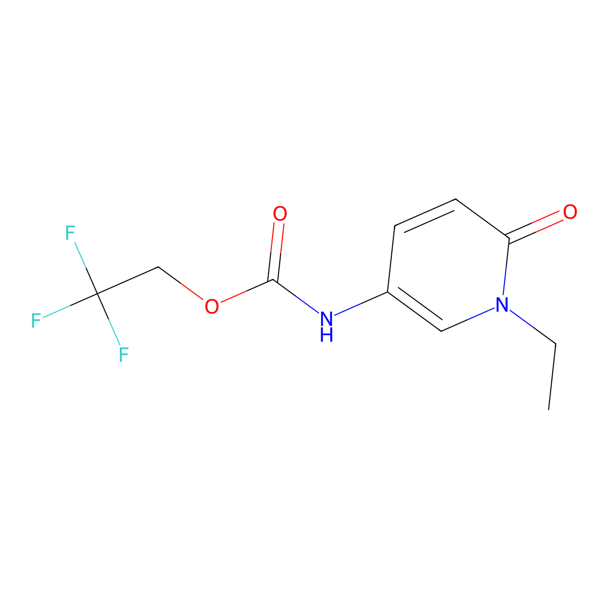 2,2,2-trifluoroethyl N-(1-ethyl-6-oxo-1,6-dihydropyridin-3-yl)carbamate molecular structure, CAS 1311315-90-8