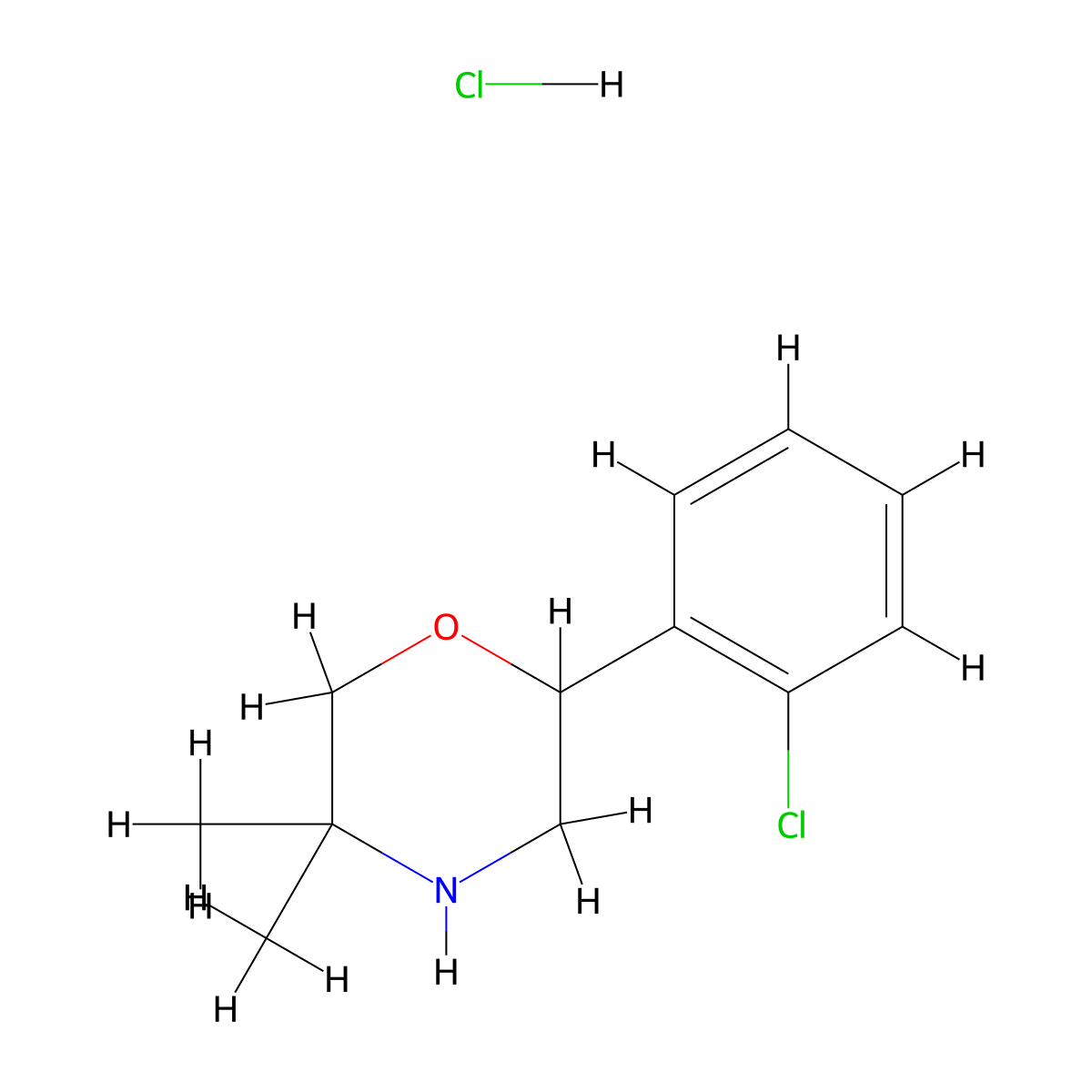 2-(2-Chlorophenyl)-5,5-dimethylmorpholine hydrochloride molecular structure, CAS 1311315-91-9