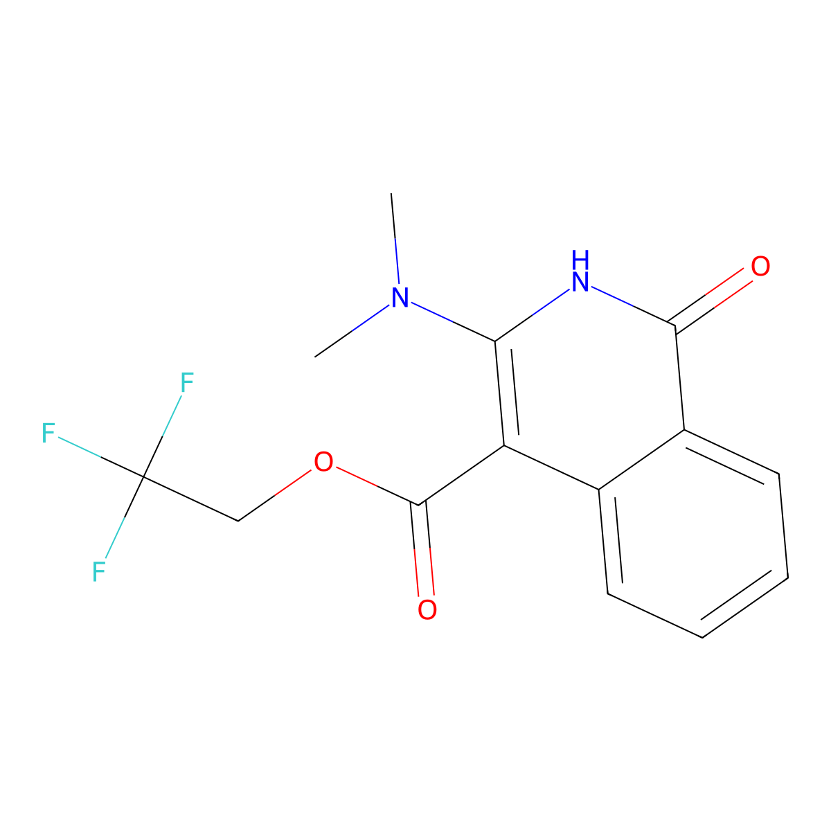 2,2,2-Trifluoroethyl 3-(dimethylamino)-1-oxo-1,2-dihydroisoquinoline-4-carboxylate molecular structure, CAS 1311316-09-2