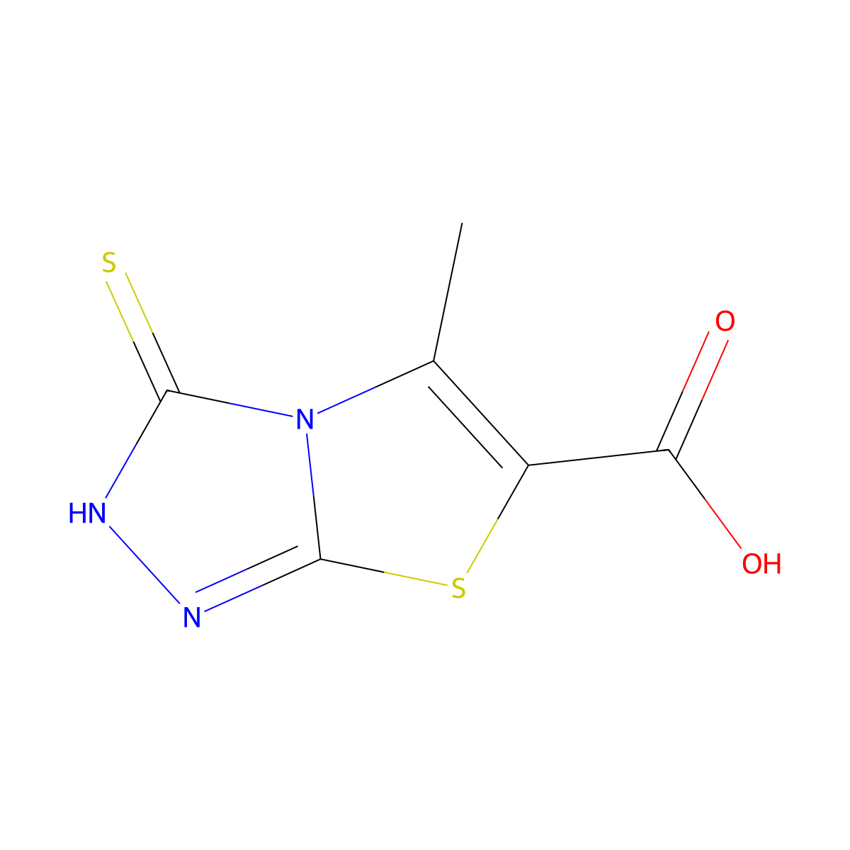 5-Methyl-3-sulfanyl-[1,2,4]triazolo[3,4-b][1,3]thiazole-6-carboxylic acid molecular structure, CAS 1311316-13-8