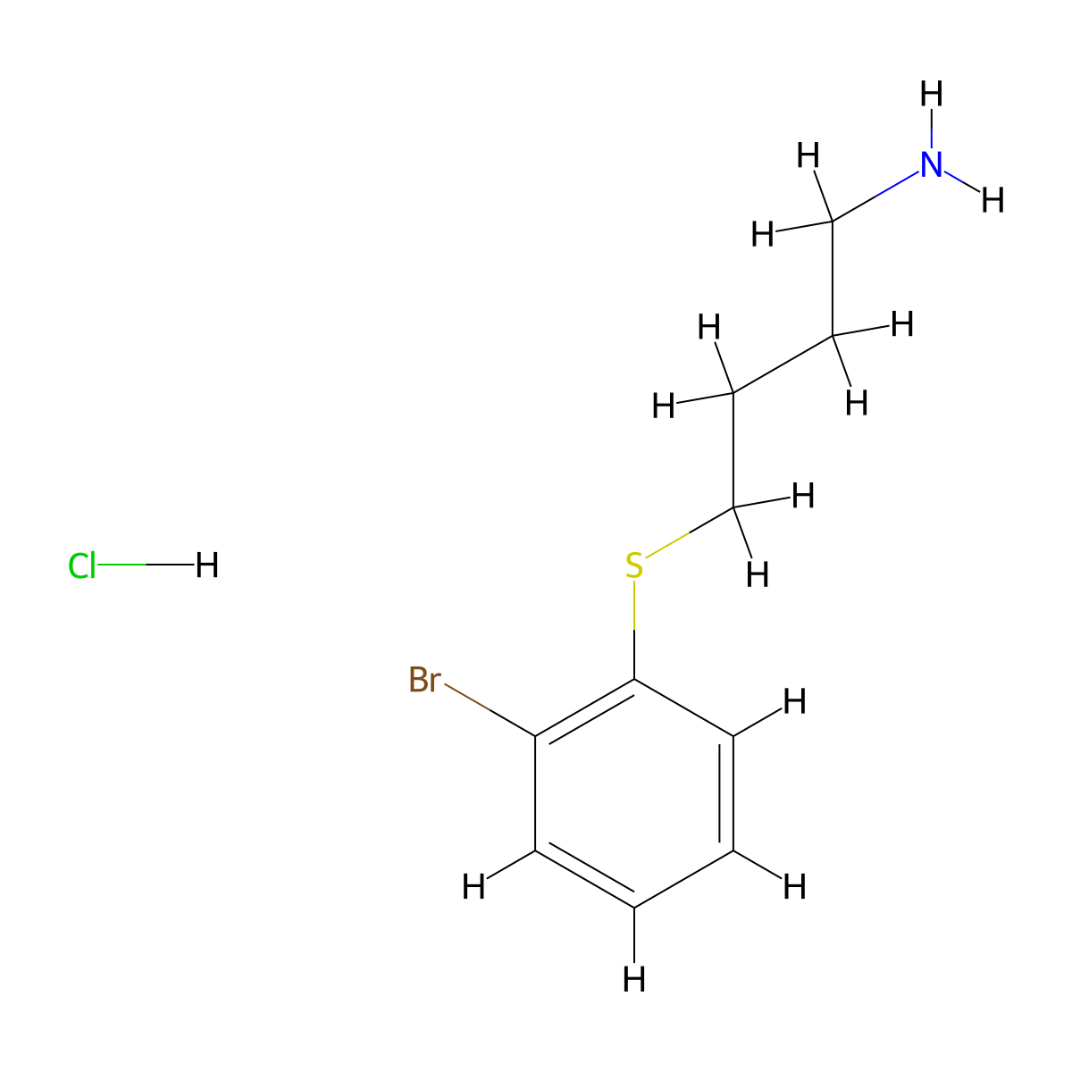 1-[(4-Aminobutyl)sulfanyl]-2-bromobenzene hydrochloride molecular structure, CAS 1311316-15-0