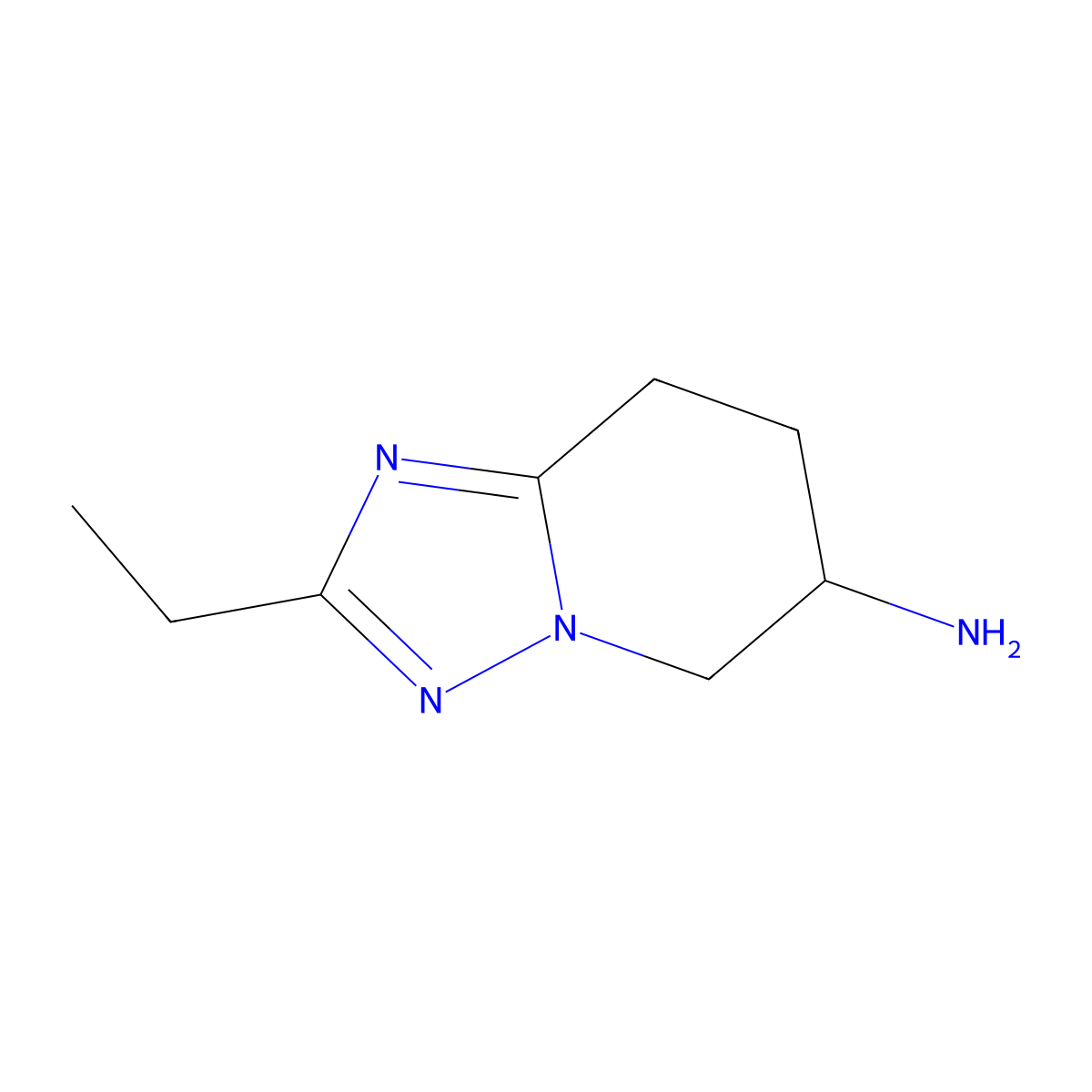 2-ethyl-5H,6H,7H,8H-[1,2,4]triazolo[1,5-a]pyridin-6-amine molecular structure, CAS 1311316-25-2