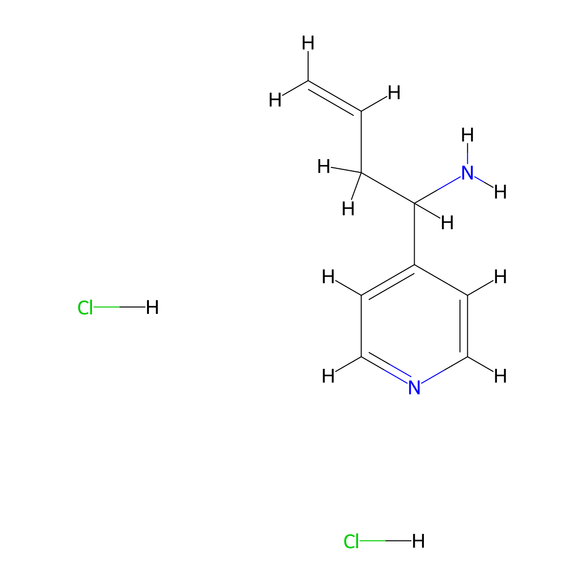 1-(Pyridin-4-yl)but-3-en-1-amine dihydrochloride molecular structure, CAS 1311316-30-9